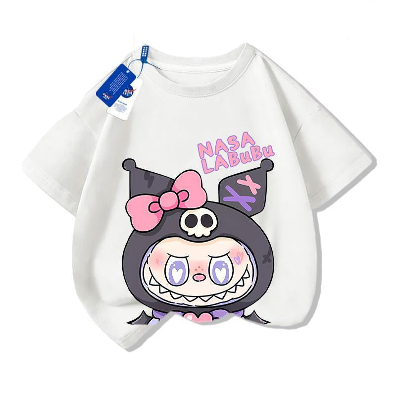 Kids NASA Cartoon Cotton Short Sleeve T-Shirt