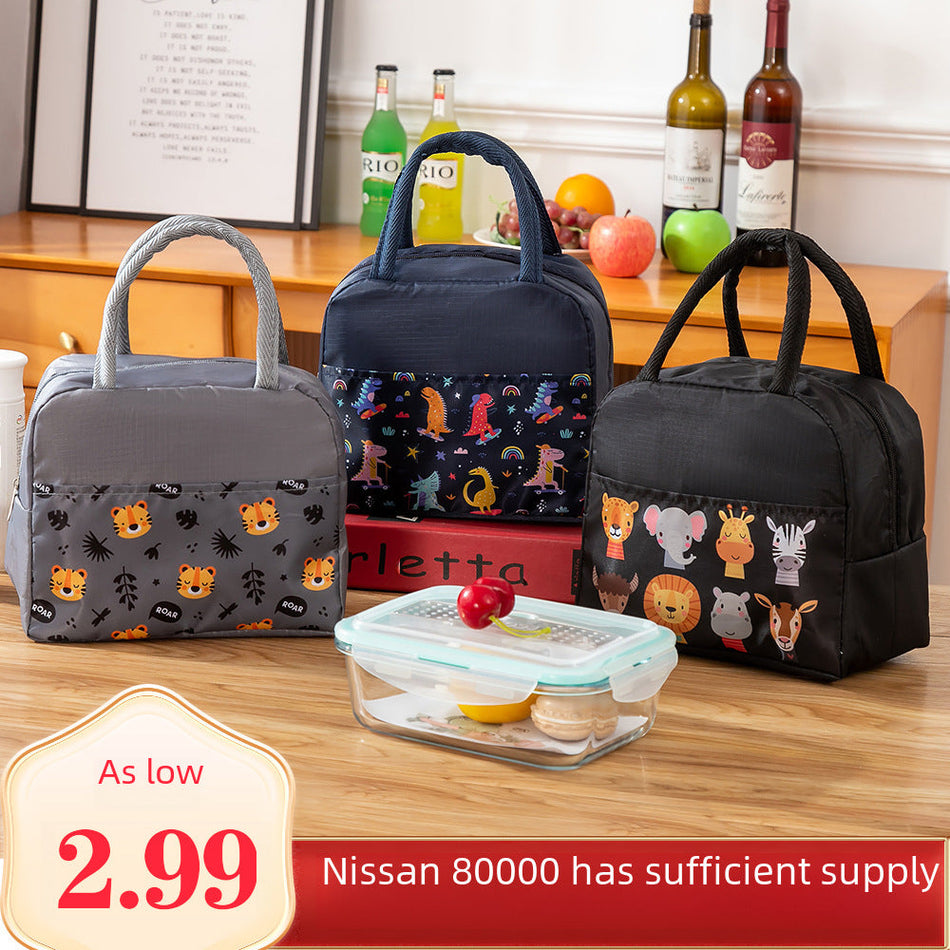 Cartoon Insulated Lunch Bag – Portable & Picnic-Ready