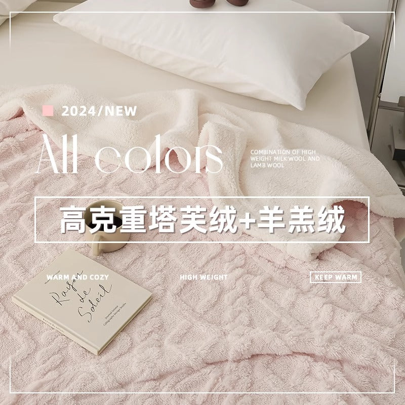 STOCK-Winter Tafel Coral Fleece Blanket – Thickened Lamb Wool