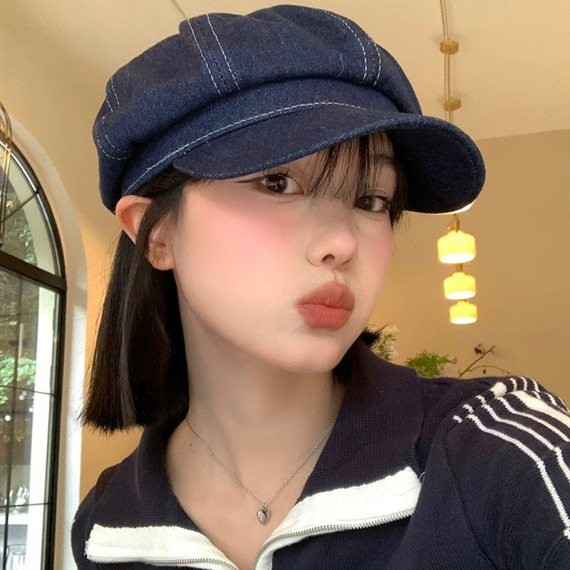 Women’s Blue Denim Beret