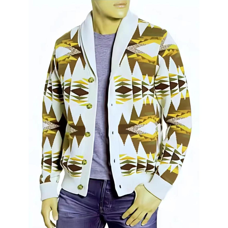STOCK-Men's Lapel Knitted Sweater Coat – Fashion Trend Loose Fit