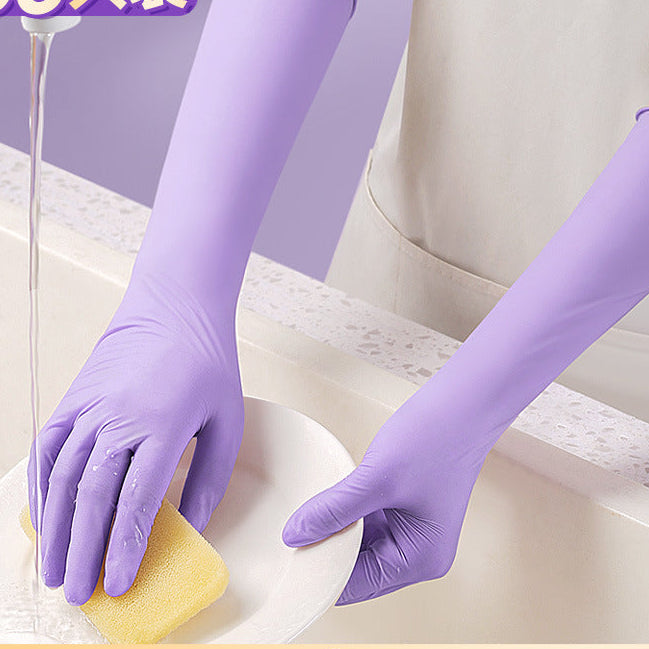Women’s Nitrile Dishwashing Gloves – Waterproof & Durable
