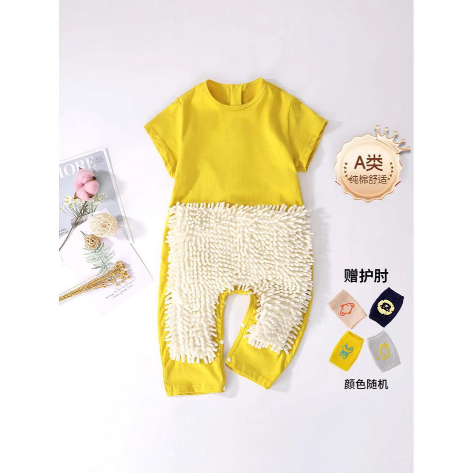 Summer Thin Baby Crawling Jumpsuit Floor Wipe Short SleeveXL