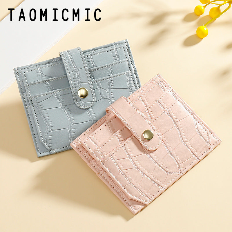 Korean Ultra-Thin PU Card Holder – Simple & Sleek