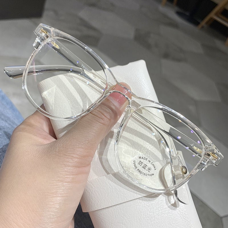 Anti-Blue Light Flat Glasses for Women – Trendy