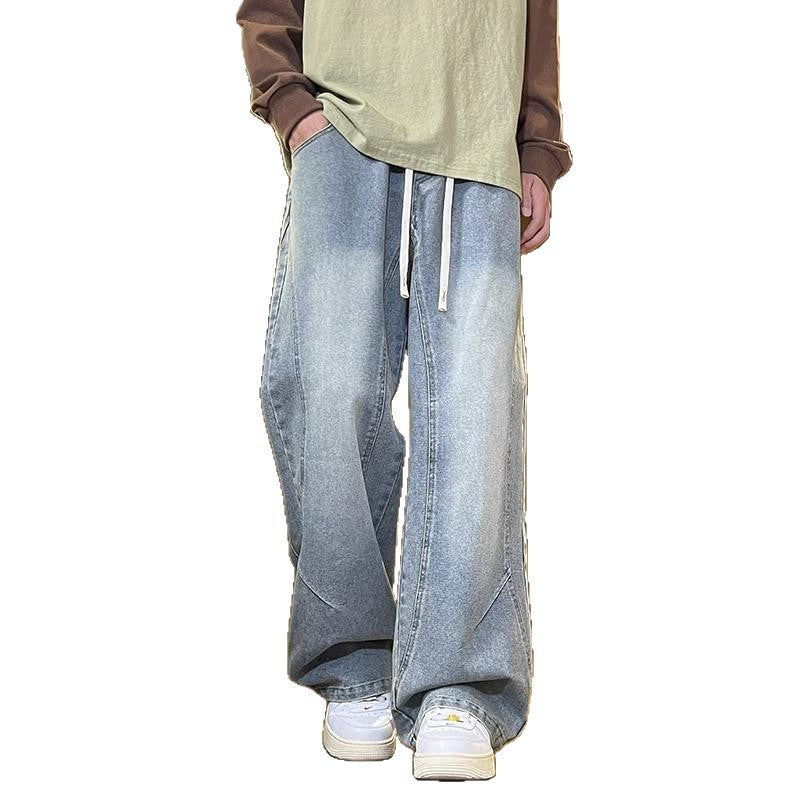 Fleece-Lined Men’s Winter Straight-Leg Casual Jeans