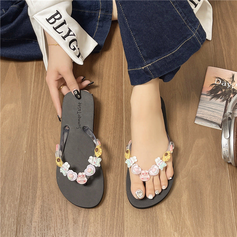 Cartoon Flip Flops for Women – Fun & Comfortable Summer Outdoor