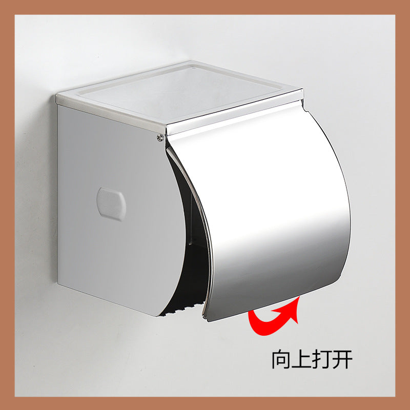Stainless Steel Wall-Mounted Toilet Paper Holder Box