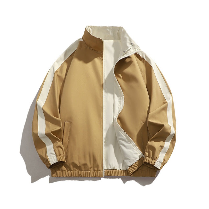Reversible Stand Collar Jacket – Men’s Casual Sportswear Coat