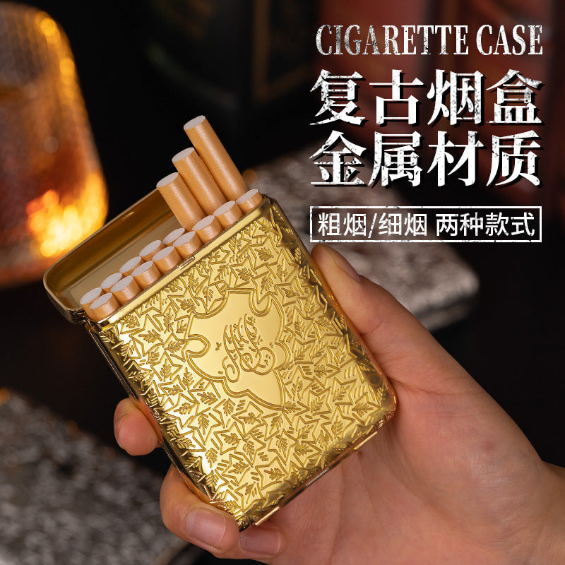 Full Metal Flip Cigarette Box 16/20-Pack Protective Case