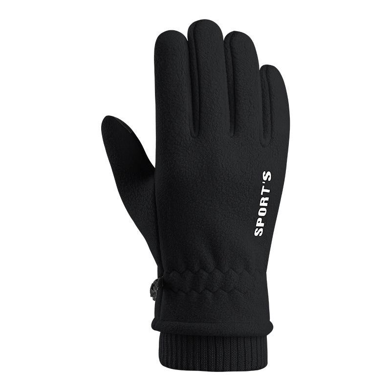 Men’s Fleece Cycling Gloves Touch Screen Winter Warm