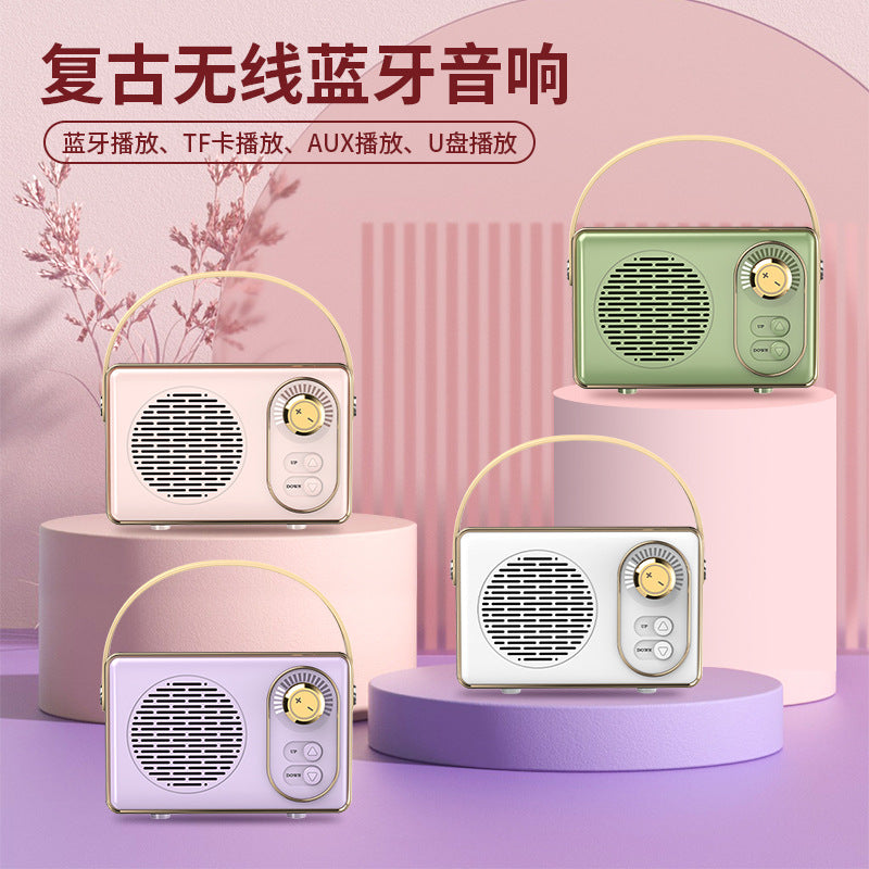 Retro Bluetooth Speaker Satchel with Subwoofer