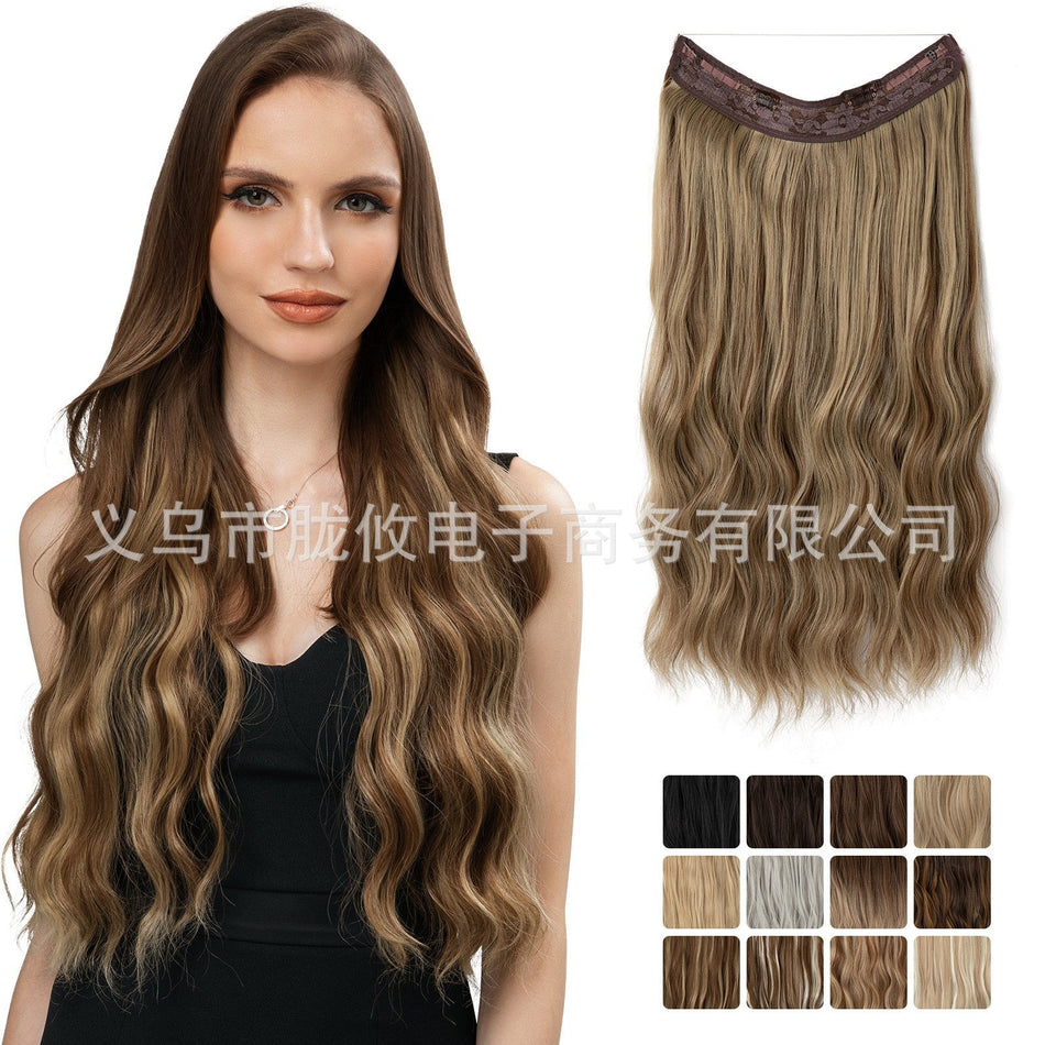 Clip-In Curly Hairpiece – Thick Synthetic Long U-Shaped Wig