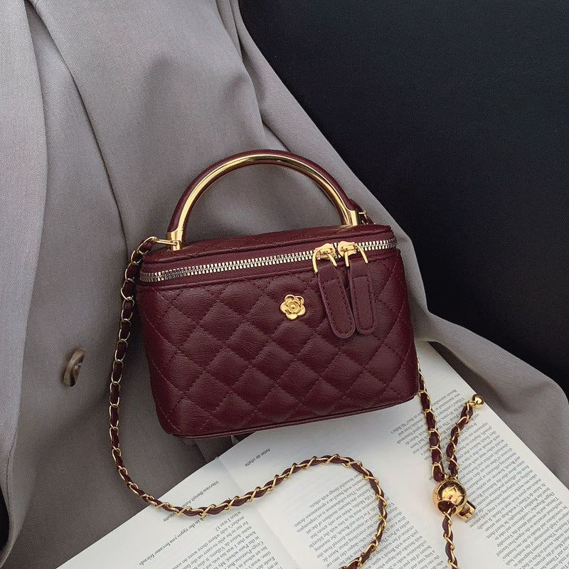 Rhombus Chain Box Crossbody Shoulder Bag
