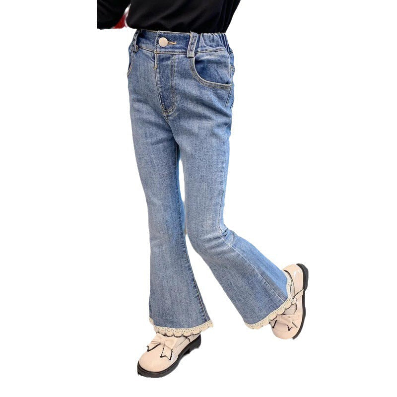 Girls’ Flared Casual Jeans