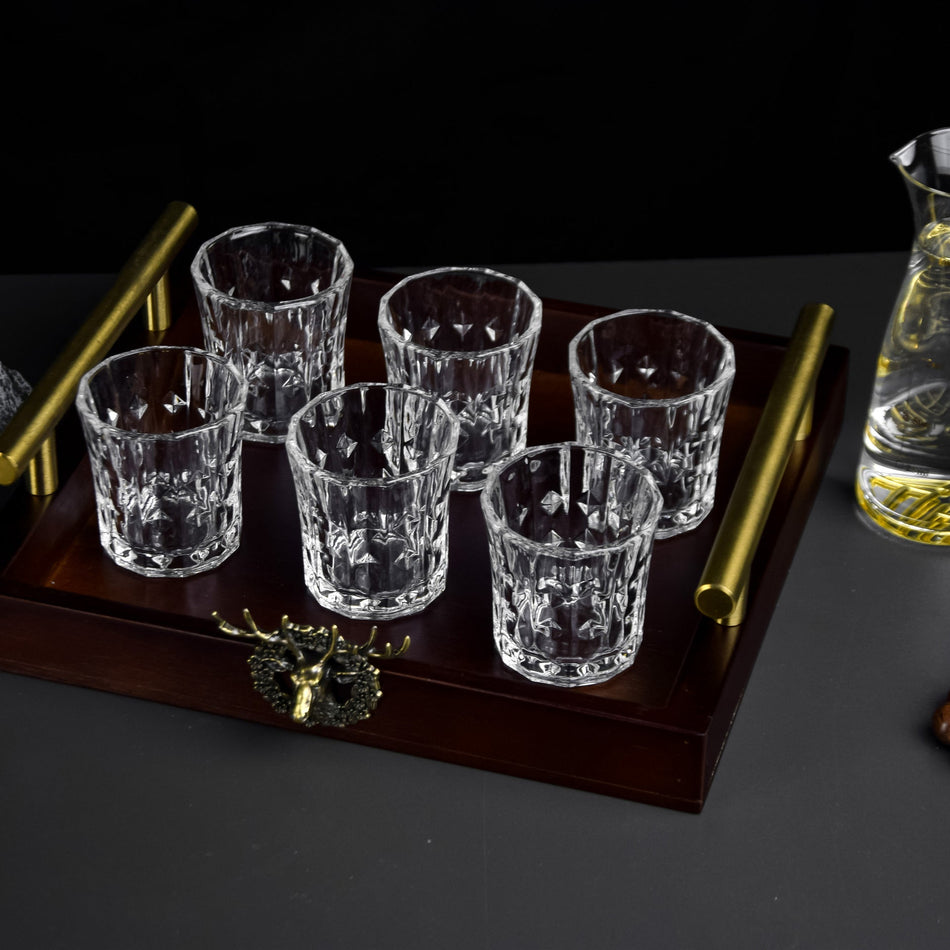 Transparent Diamond Relief Small Wine Glass Cup