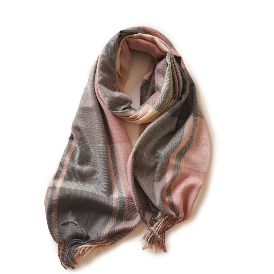 Deqing Siyue Thickened Plaid Cashmere Scarf