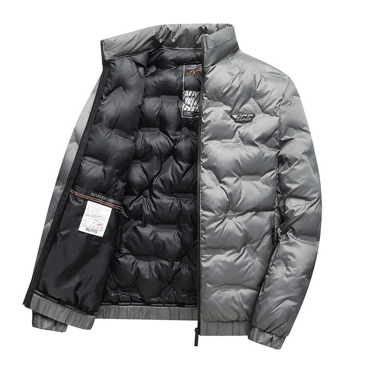 Men’s Stand Collar Cotton Down Winter Jacket