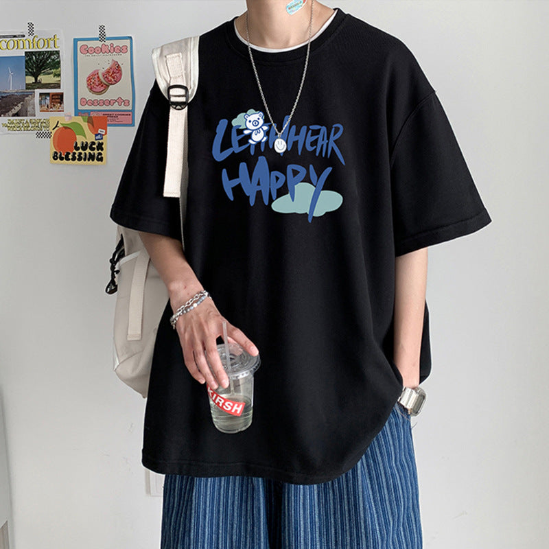 Hong Kong Style T-Shirt – Loose Student Fit for Summer
