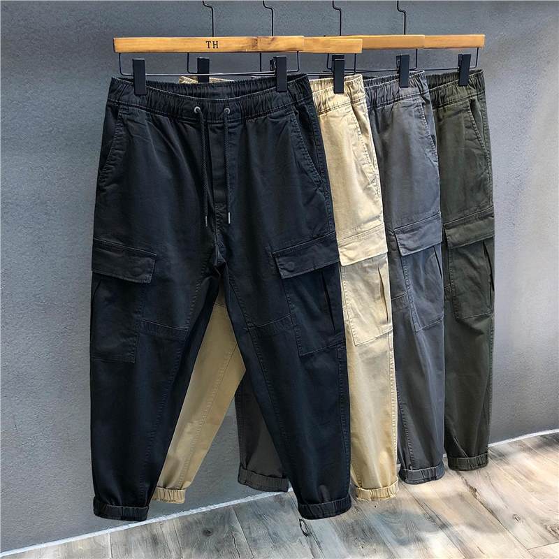 STOCK-Vintage Chino Harem Pants Men Casual