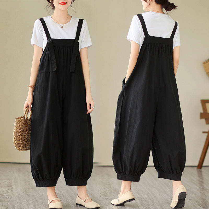 Belted Wide-Leg Jumpsuit – Casual & Comfy for Summer