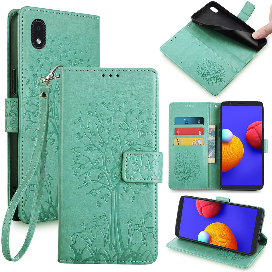 Samsung S24 Ultra Leather Case with Wrist Strap