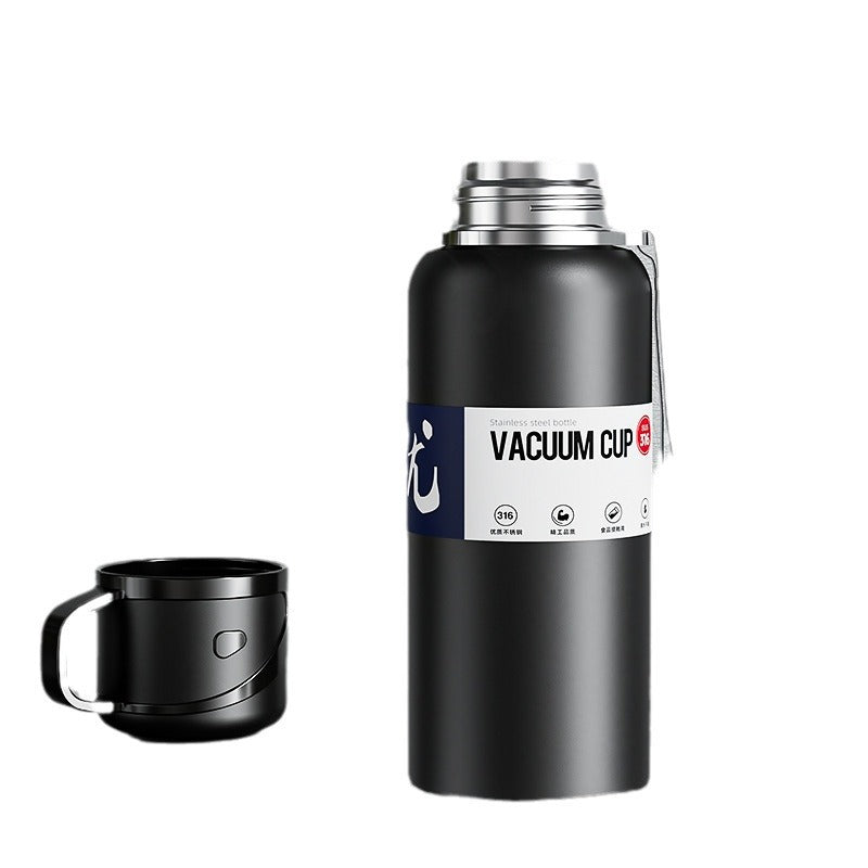316 Stainless Steel Thermos Cup – Large Capacity Smart Tea Bottle