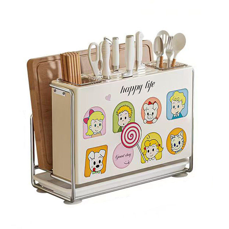 Multi-Functional Kitchen Knife Rack for Counter & Wall Use