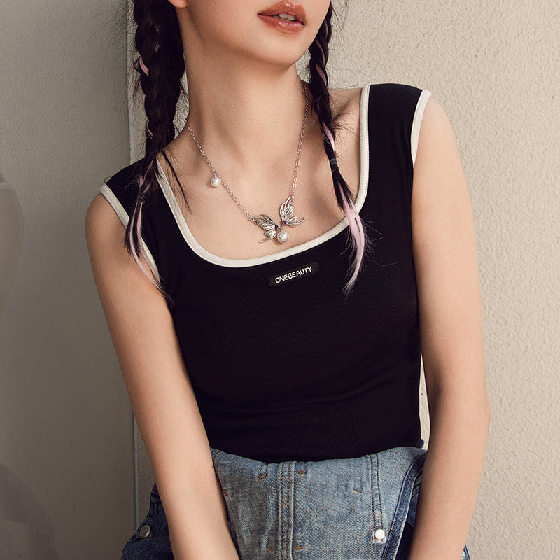 Threaded Short Camisole Top – Summer Innerwear Vest