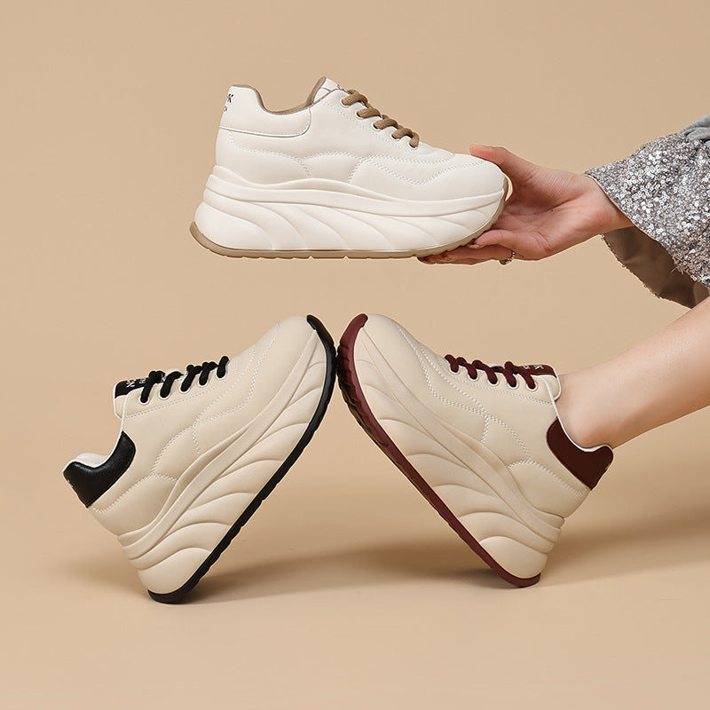 STOCK-Thick-Soled White Bread Shoes for Women