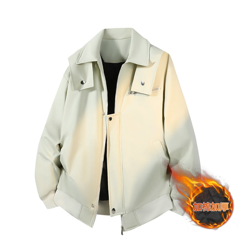 Men’s Velvet Bomber Jacket – Autumn & Winter Casual