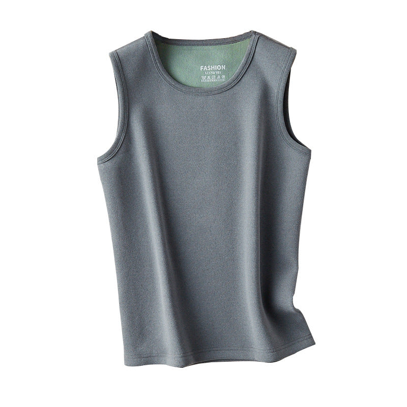 Men’s Velvet Antibacterial Fleece-Lined Thermal Vest Winter
