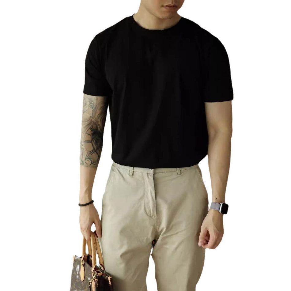 Slim Fit Cotton T-Shirt - Solid Color Unisex 2025