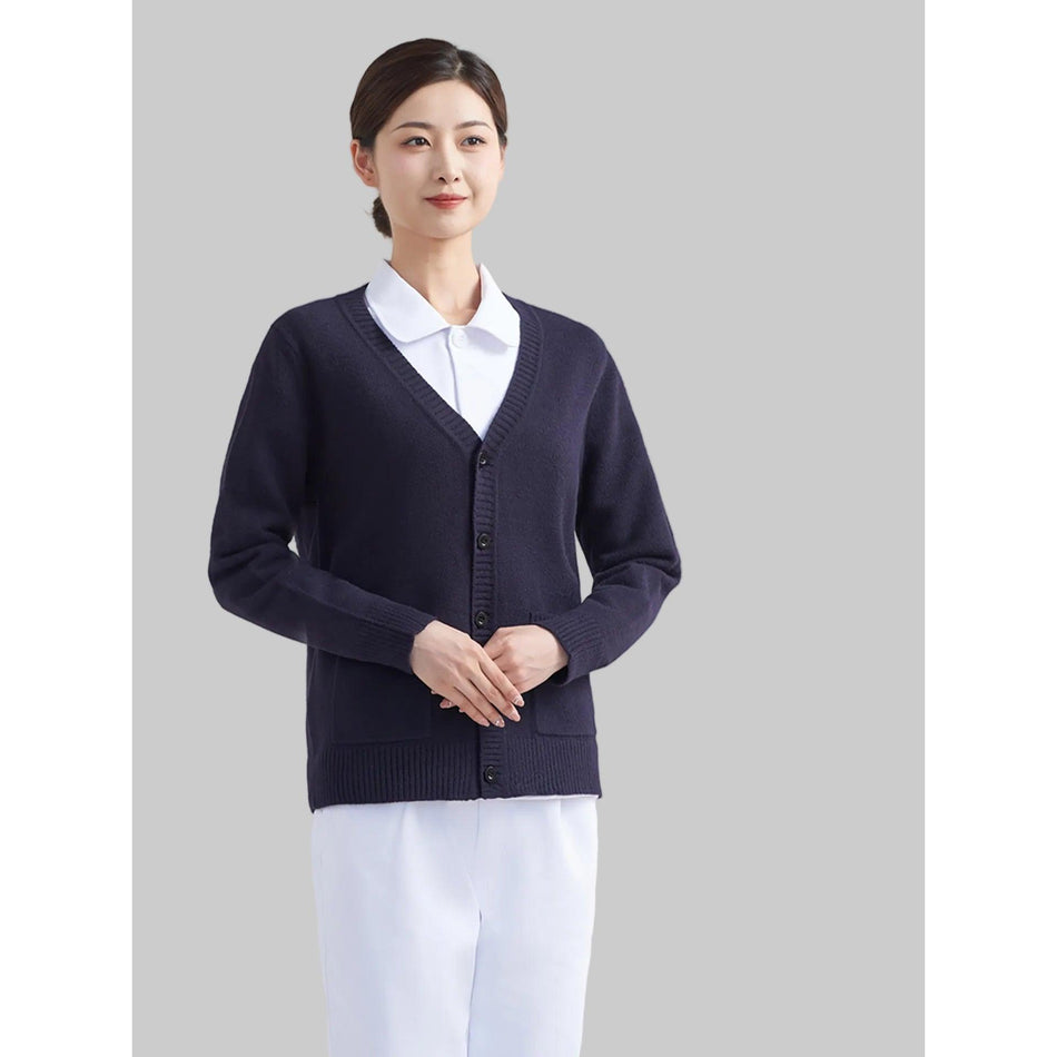Women’s Fleece-Lined Wool Knit Cardigan Work Jacket