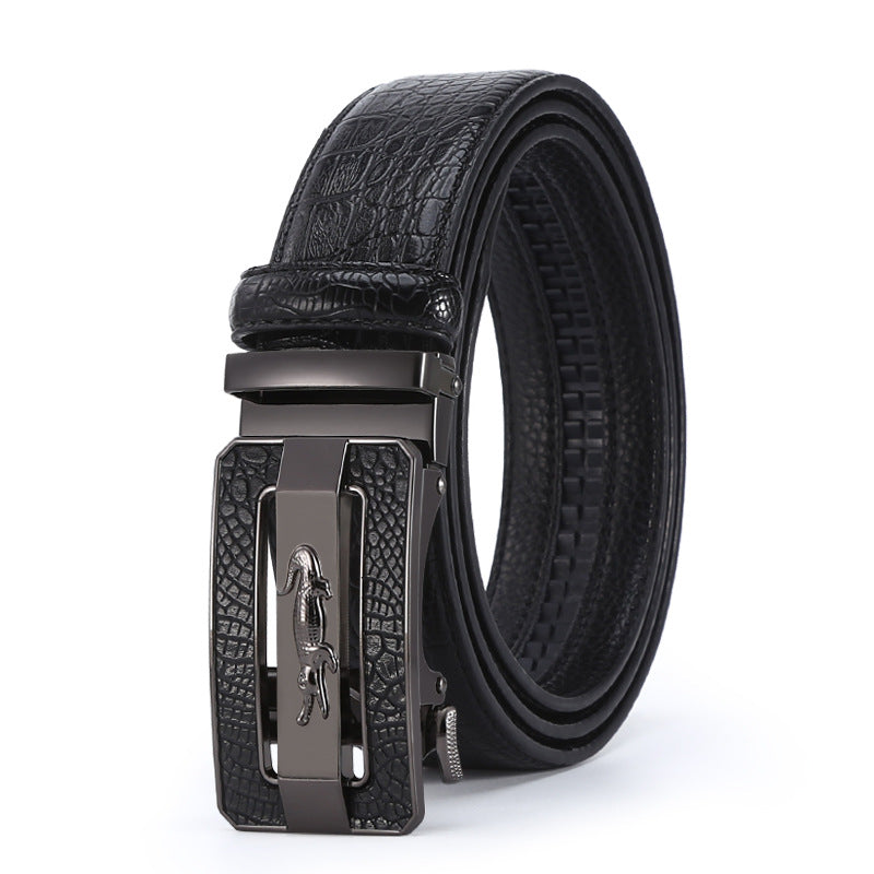 INSTOCK-Men's high-end crocodile belt