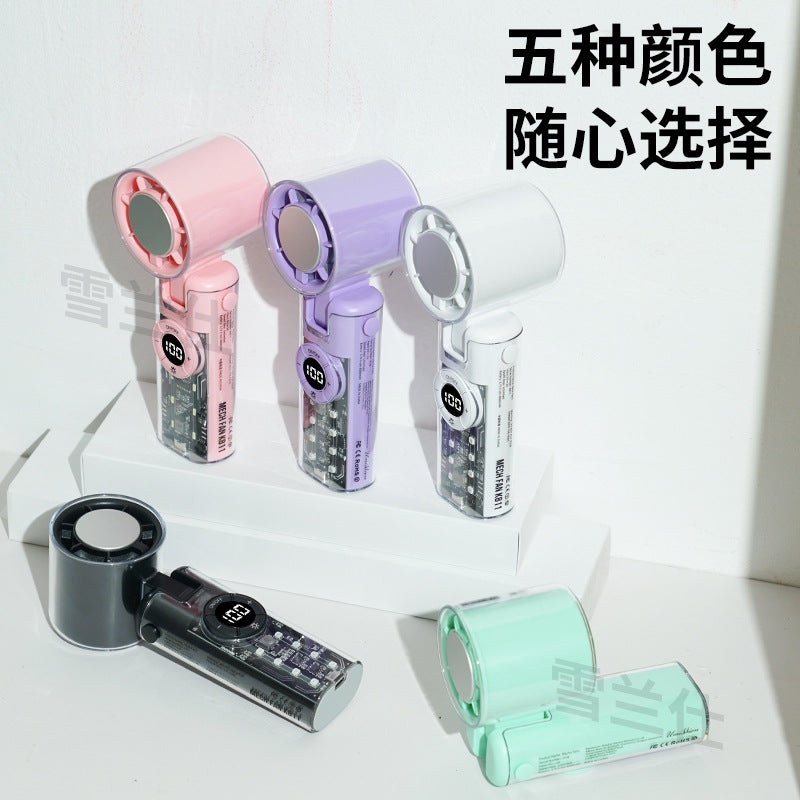 2025 Portable Mecha-Style Handheld USB Cooling Fan