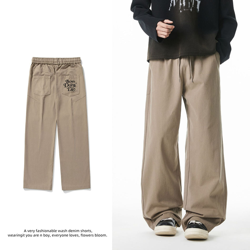 Men's Cotton Twill Loose Pants – Spring Summer Casual Wear