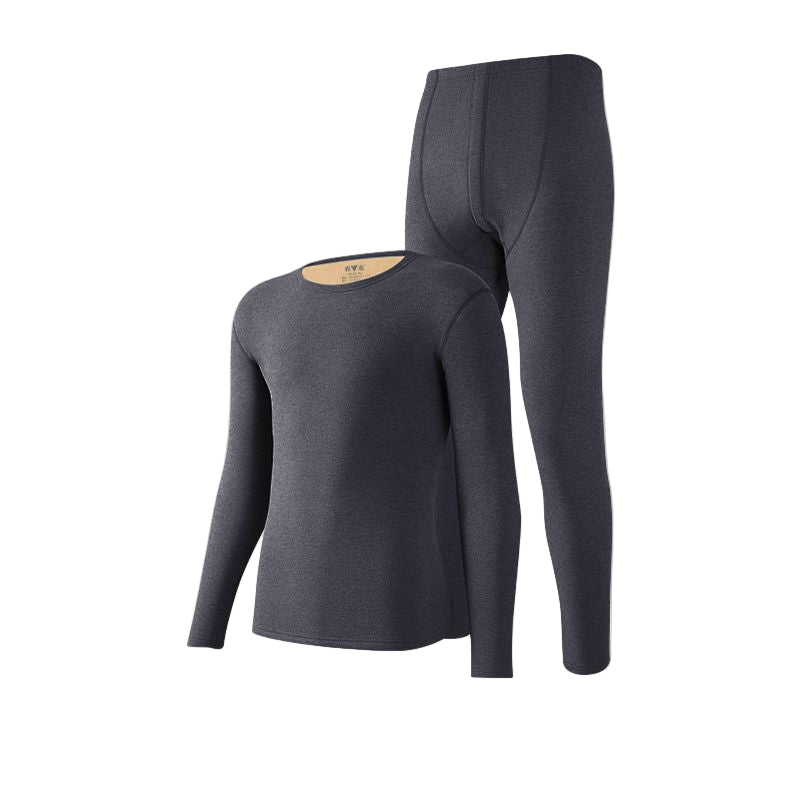 Men’s Lambswool Thermal Suit – Thick Fleece-Lined Autumn Winter