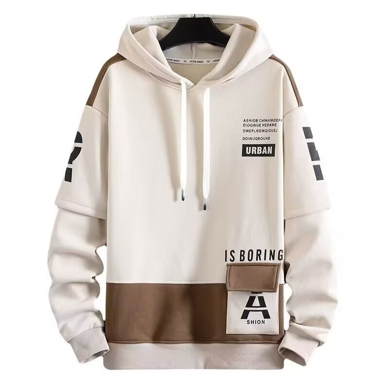 Men’s Velvet Silk Hooded Pullover Sweatshirt