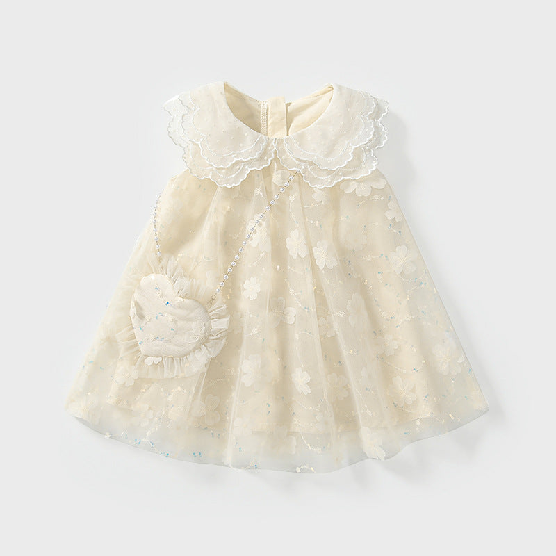 Mesh Embroidered Princess Dress