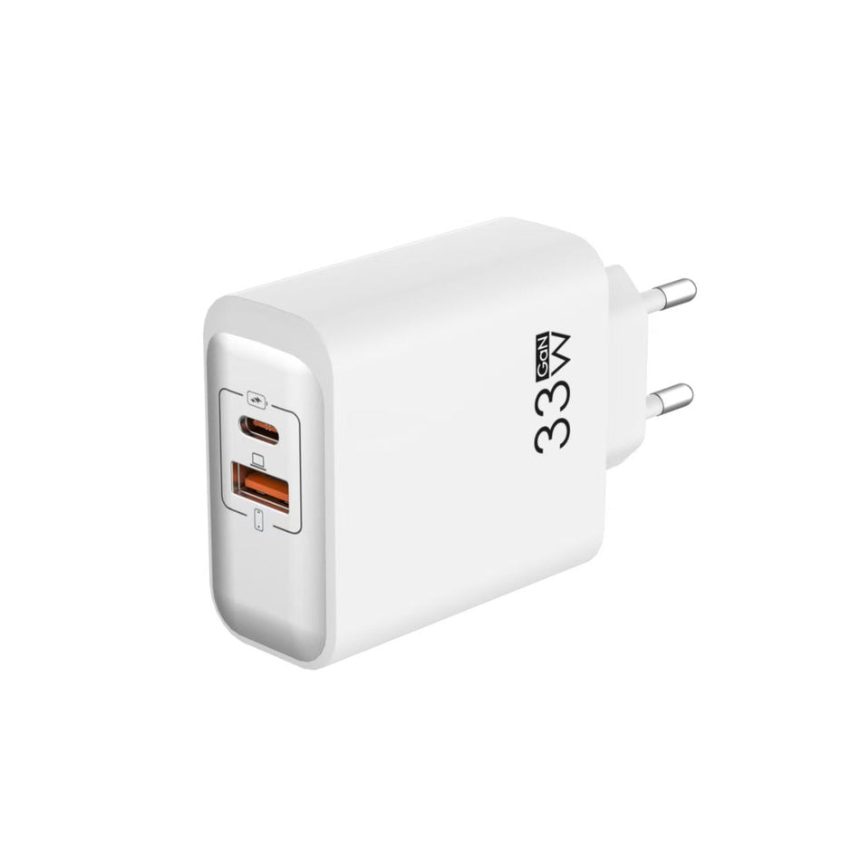 33W GaN PD Fast Charging A+C Multi-Port Travel Charger