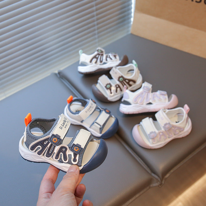 2025 Baby Summer Anti-Kick Toe Sandals Boys & Girls Beachwear