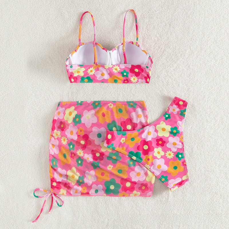 Tight Push-Up Bikini with Skirt – 3-Piece Sexy Set