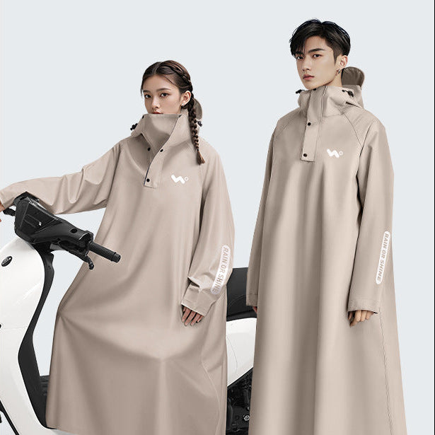STOCK-2026 Full-Body E-Bike Raincoat – Unisex Leg-Separation