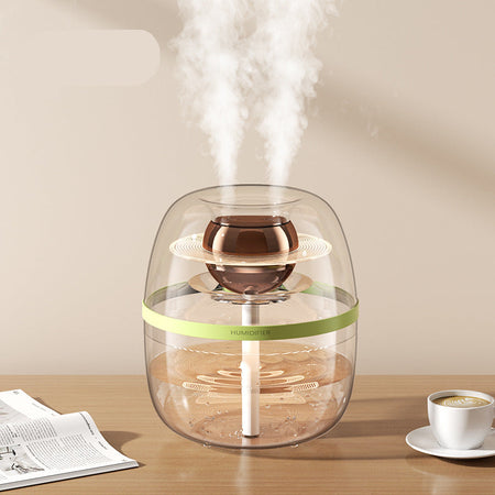 White Transparent 3L Double Spray USB Humidifier Night Light K30