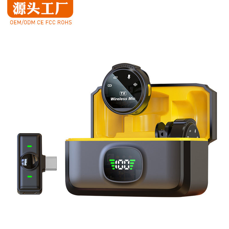 Wireless Lavalier Microphone with Digital Display Case