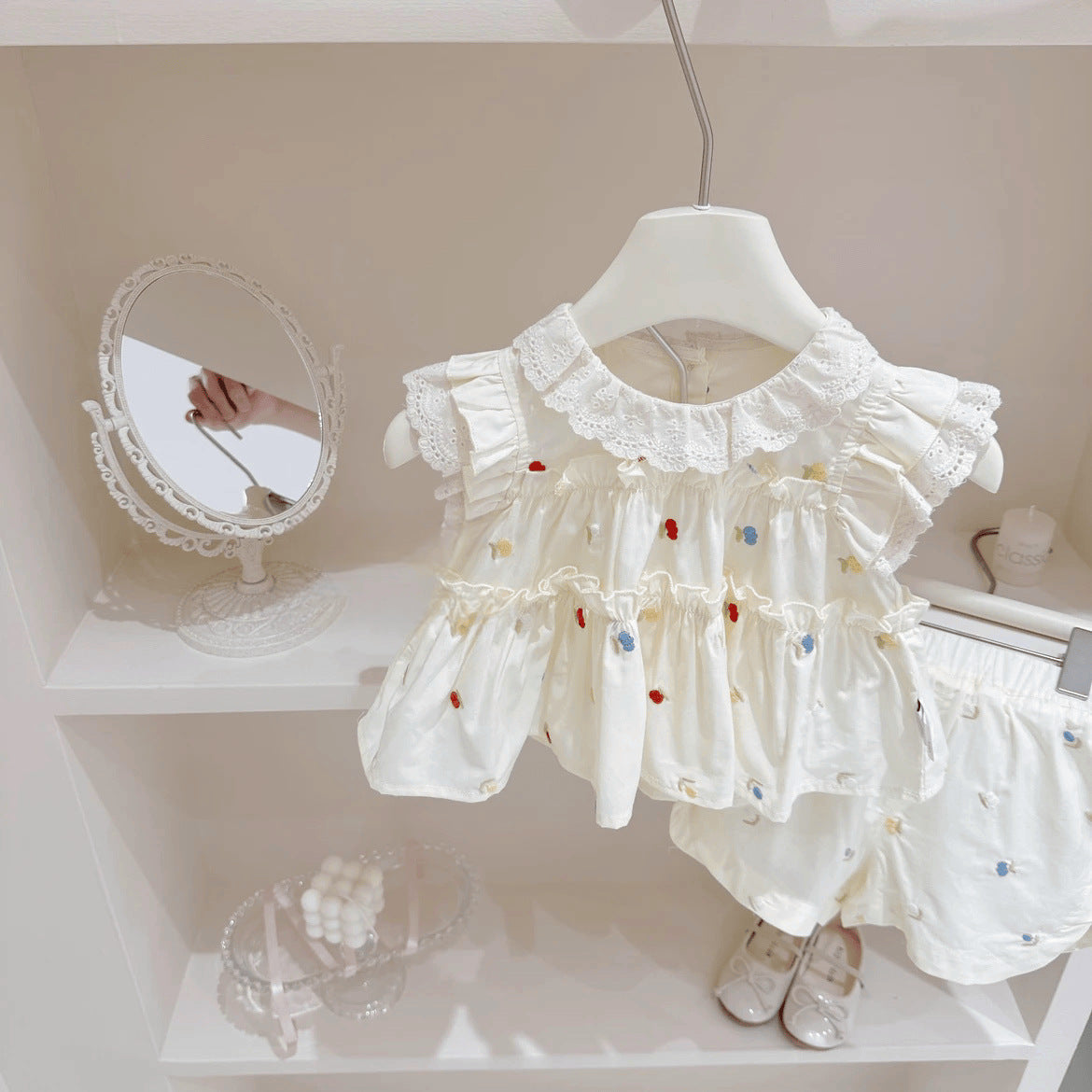 Baby Girls Korean Floral Princess Suit Set 2025 Summer – Baby & Children's Outfits – Image 6