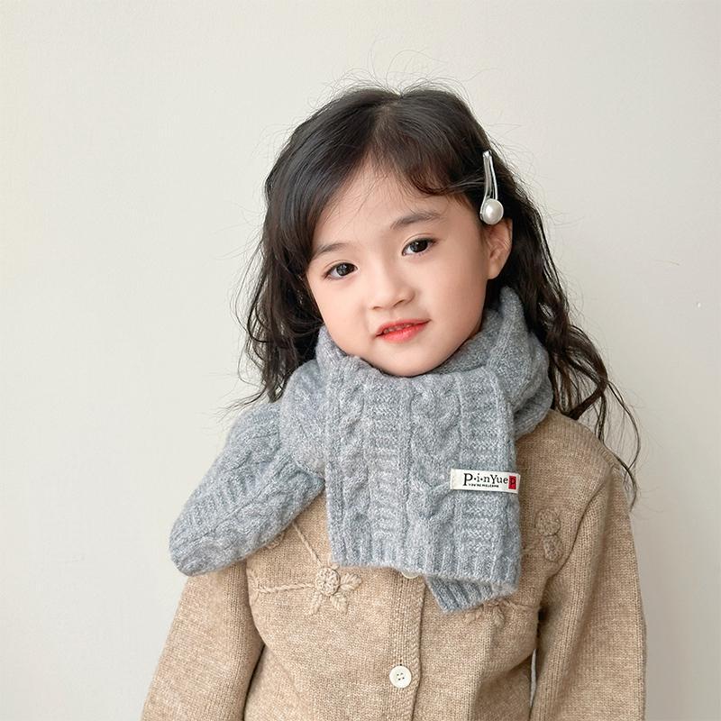 Kids’ Knitted Twist Scarf – Autumn Winter Boys & Girls