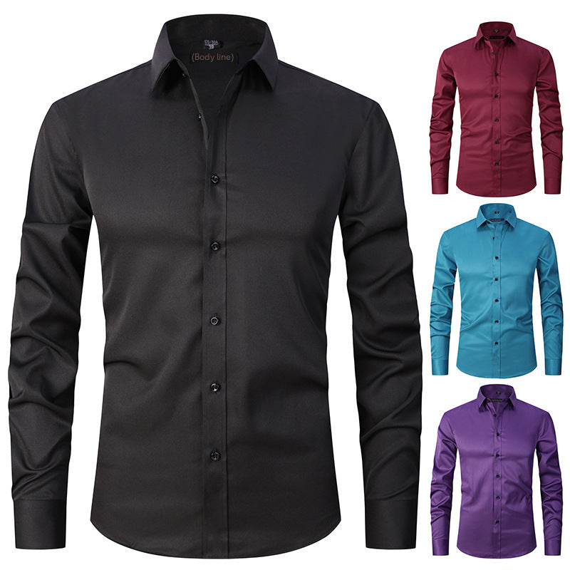 White Stretch Shirt – Seamless Wrinkle-Free Style