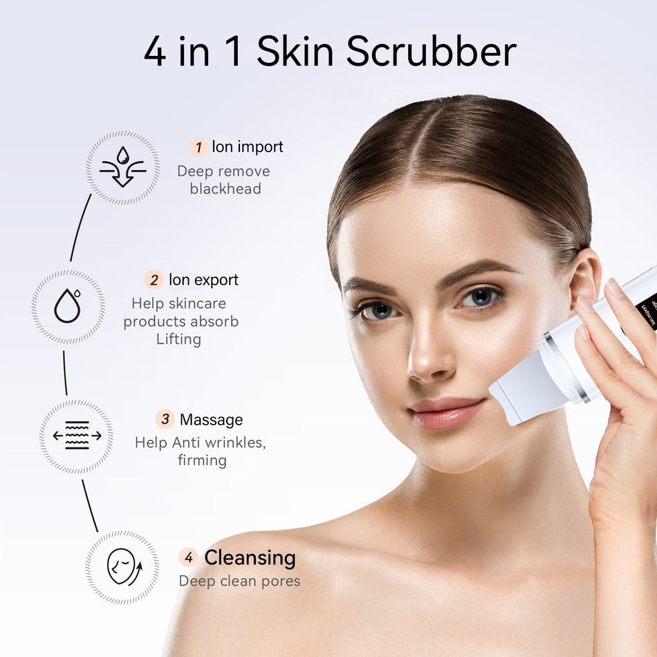 Ultrasonic Skin Scraper – Pore Cleaner & Blackhead Remover